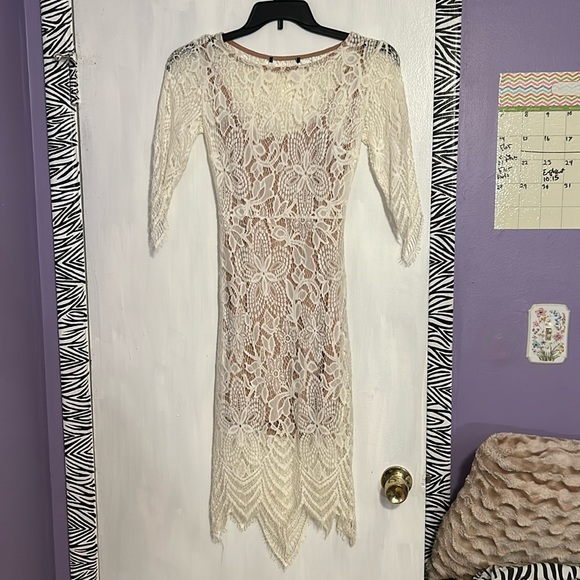 White lace bodycon dress - Picture 5 of 5